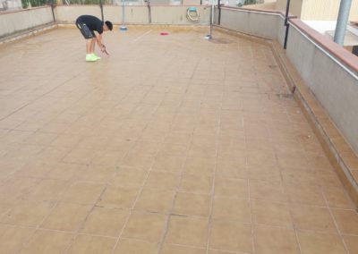 Terraza antes de la reparación en terrassa